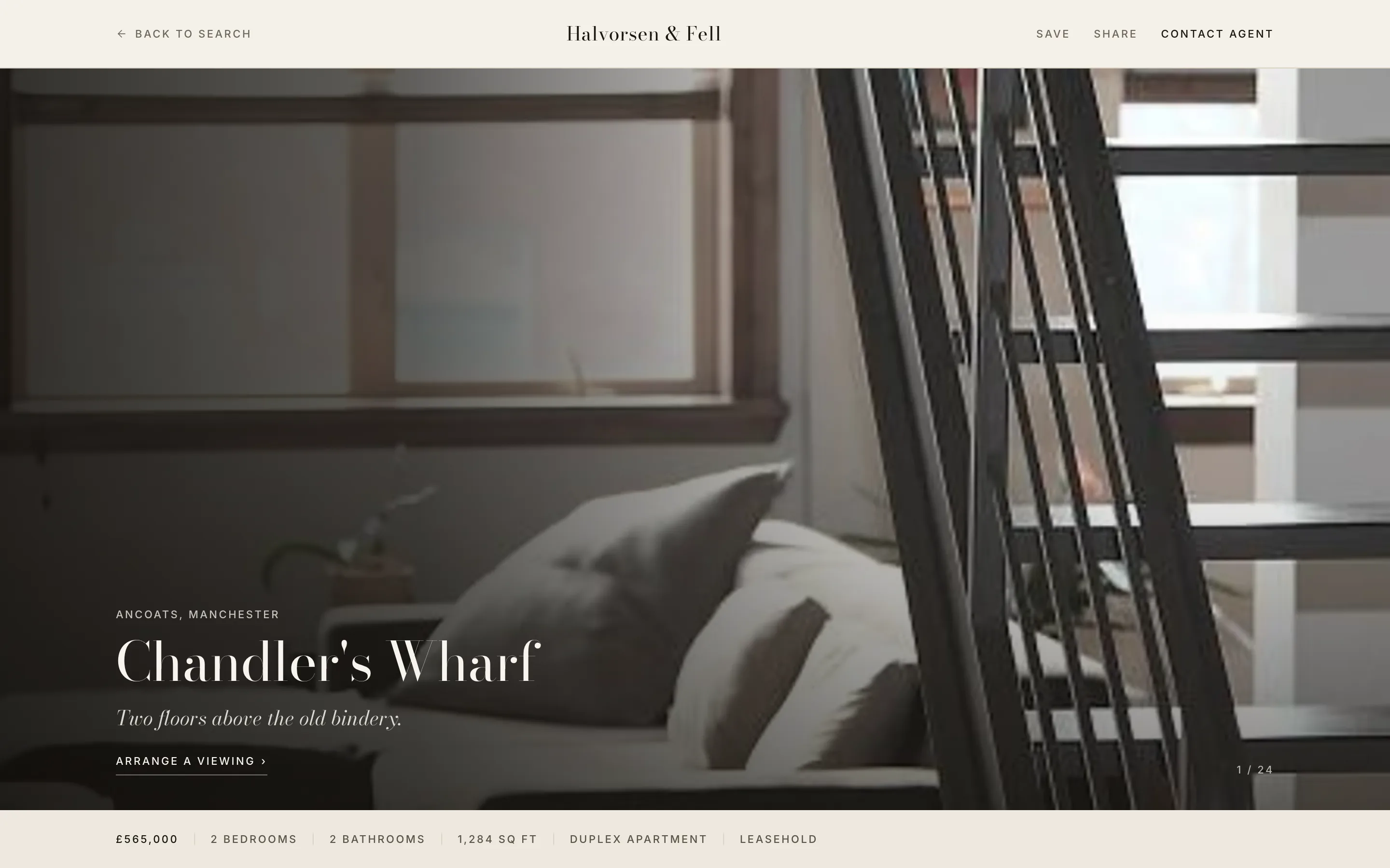 Real Estate: The same listing hero in Luxury Serif