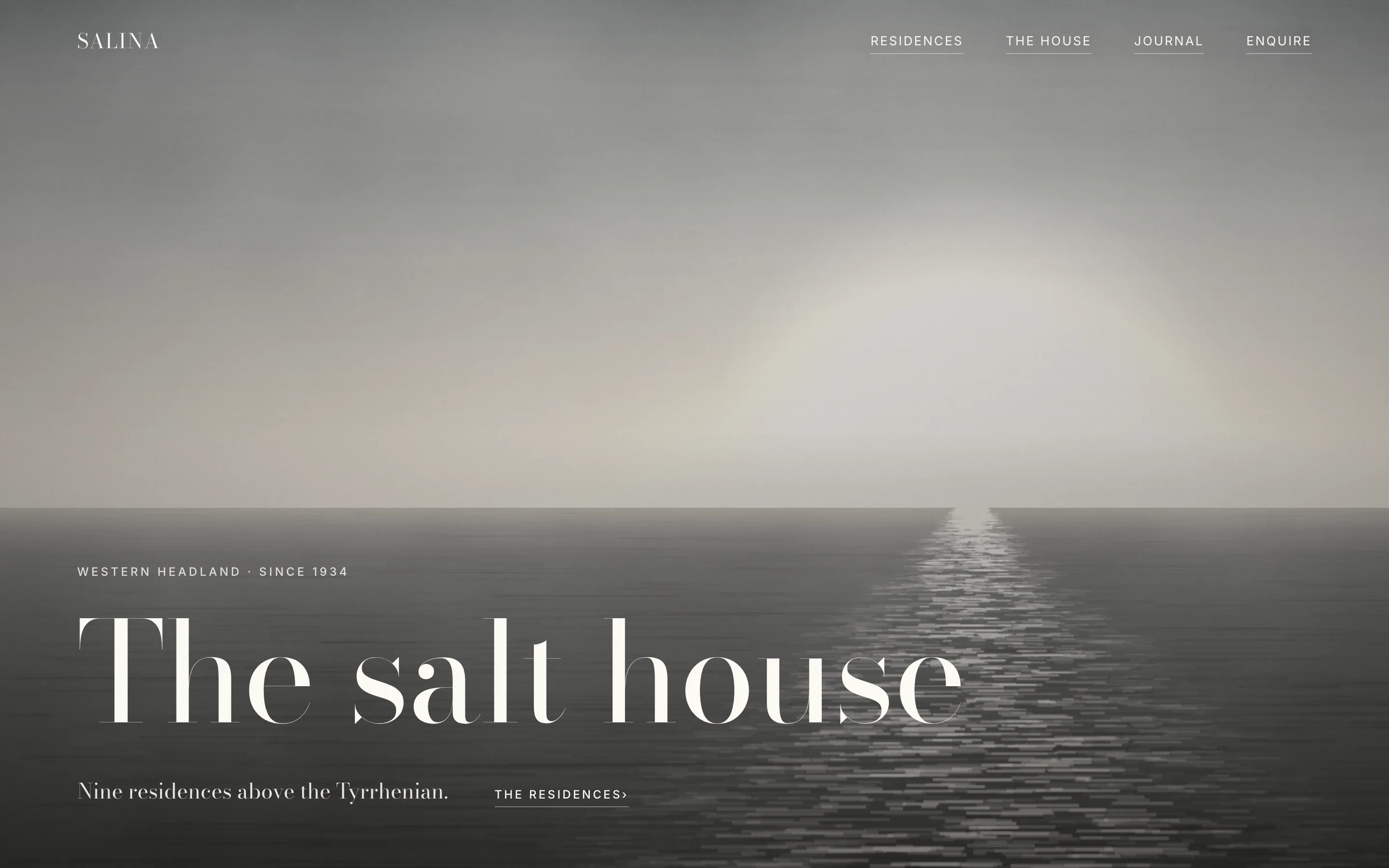Luxury Serif: Full-bleed hero